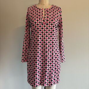 DIANE VON FURSTENBERG 90% COTTON 10% SILK PRINT DRESS